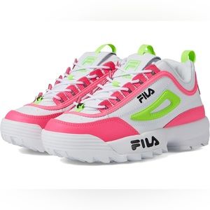 FILA PINK GREEN WHITE SIZE 9 brand new in box